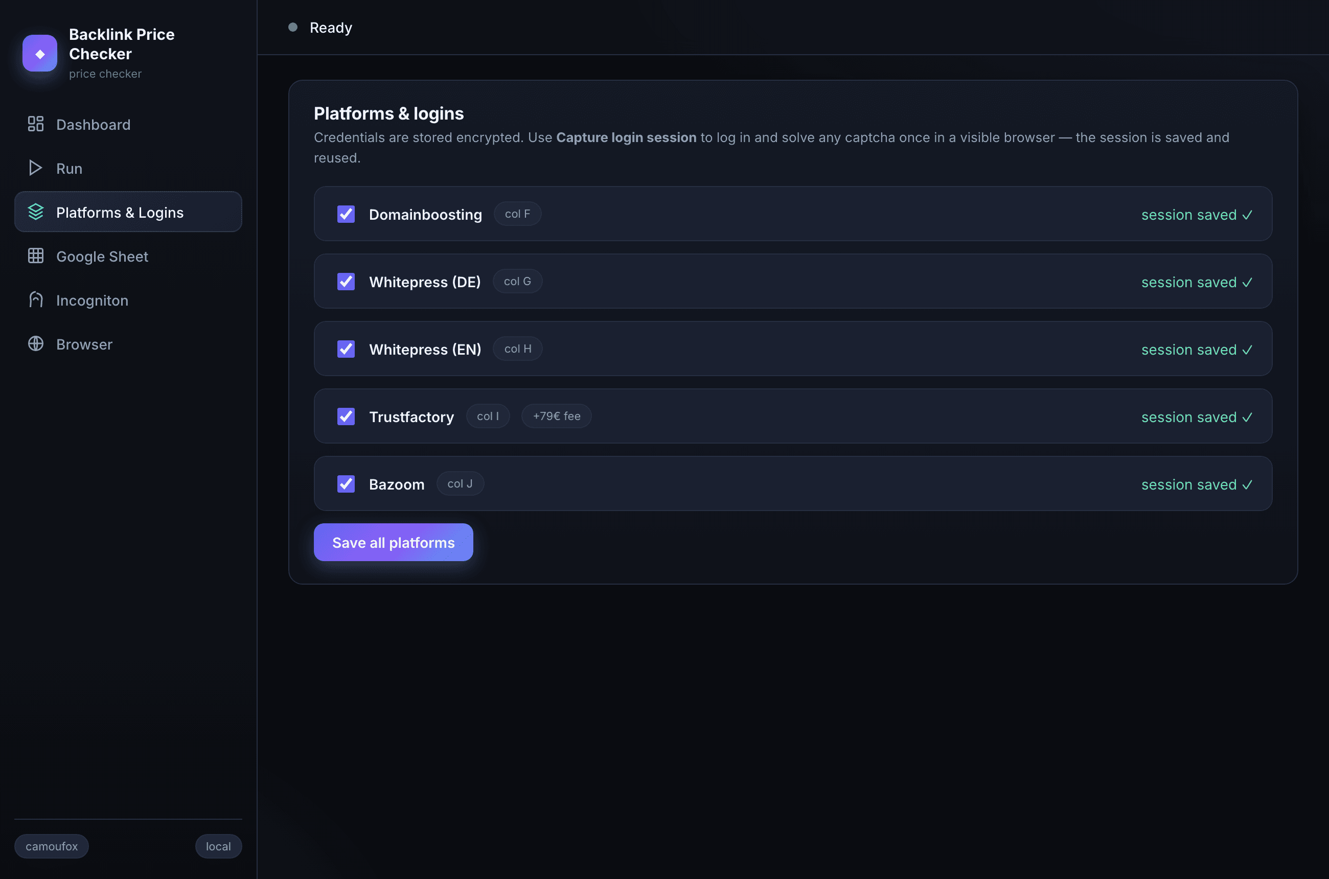 Backlink Marketplace Price Aggregator — preview