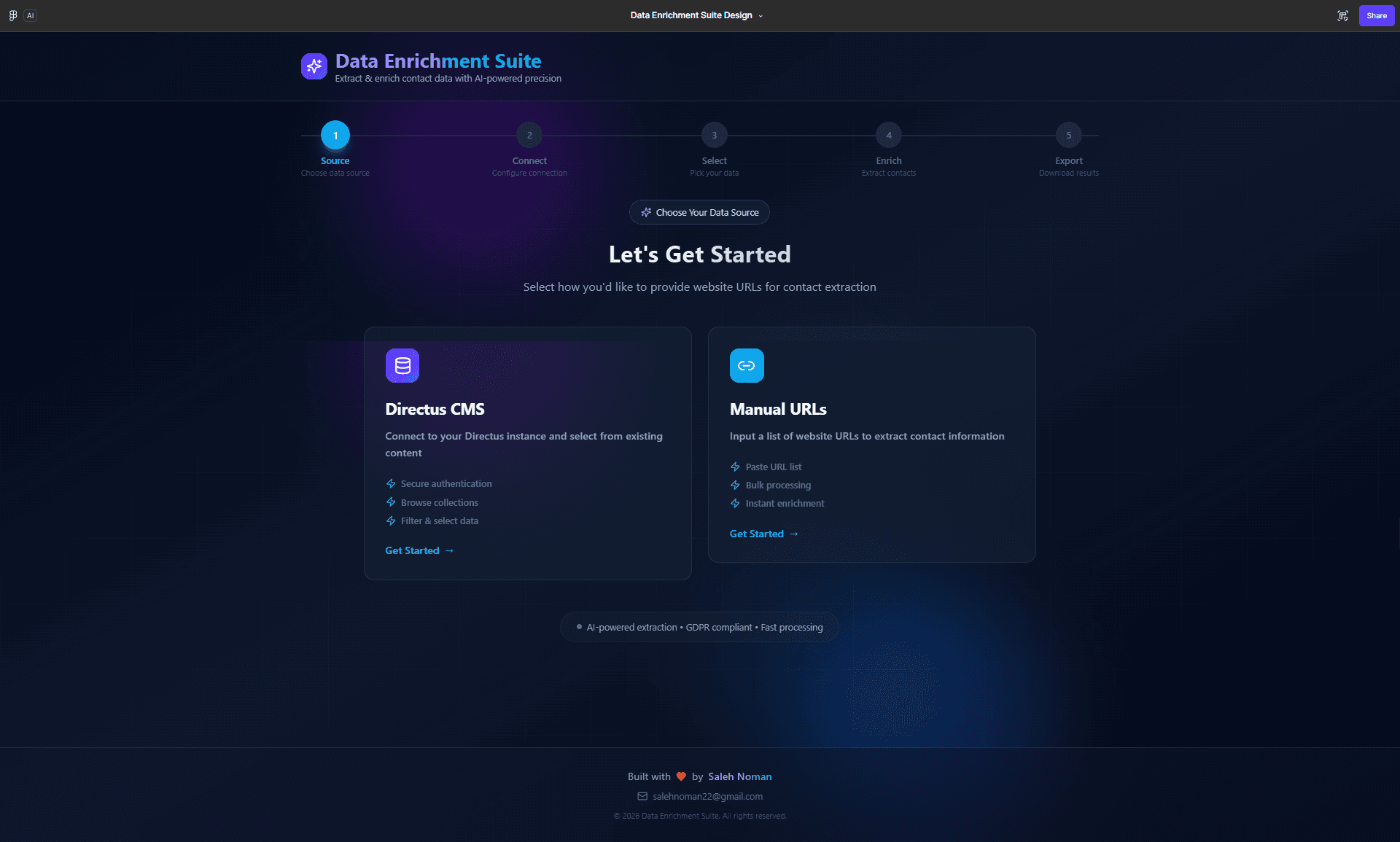 Contact Data Enrichment Platform — preview